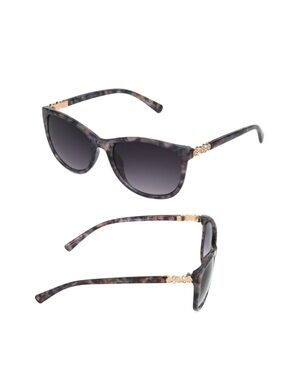 Foster Grant Purple Tortoise Shell Sunglasses with Gold Accents
